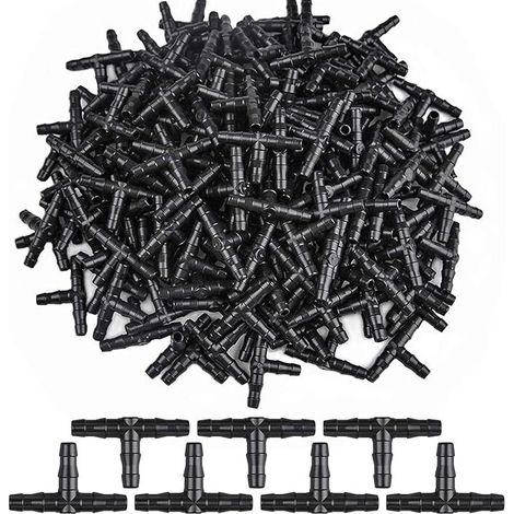 100 pieces garden irrigation tool for 4/7 T 4/7 mm drip irrigation system hose connection (4/7 positive tee) (1/5)