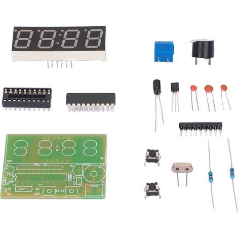 Digitale Uhrenbausätze, 4-stellige elektronische Lötuhren mit Sekundenkorrekturfunktion für Schulen (1/5)