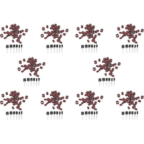 Ensemble de 510 pièces pour ponçage à tambour extra large - Compatible avec les meuleuses électriques Dremel - Comprend des mandrins de ponçage à tambour en caoutchouc de 1/2, 3/8 et 1/4 pouce (1/5)