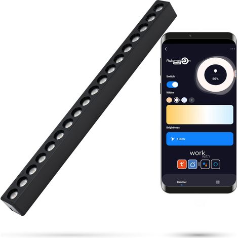 Tuya Grille 24W S24 Zigbee Faretto lineare per binari SLIM TRACK e FiberFLEX 48VDC 3000-6000K Dimmerabile (1/5)