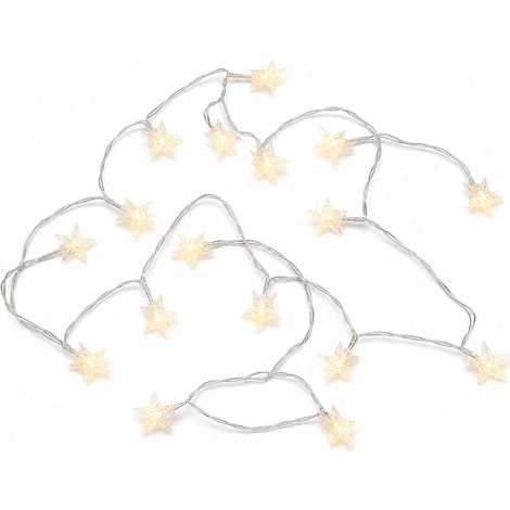 Guirlande Lumineuse LED Gouttes, Blanc Chaud, 40 LED, à Piles avec Télécommande, 8 Modes, Décoration de Noël (1/5)