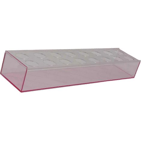 Rechteckige Acryl-Blumenvase, Tischdekoration für Blumenarrangements, Blumentopf, Flöte, Kunstvase für Zimmerpflanzen, Jubiläum, Büro-pink (1/5)