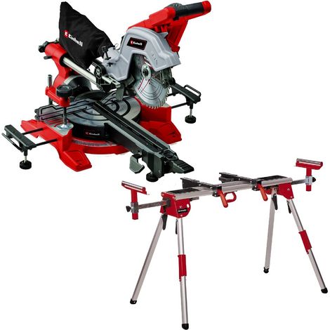 Einhell Sliding Mitre Saw 216mm Double Bevel Dual Sided 240v +Laser + 1610 Stand (1/5)