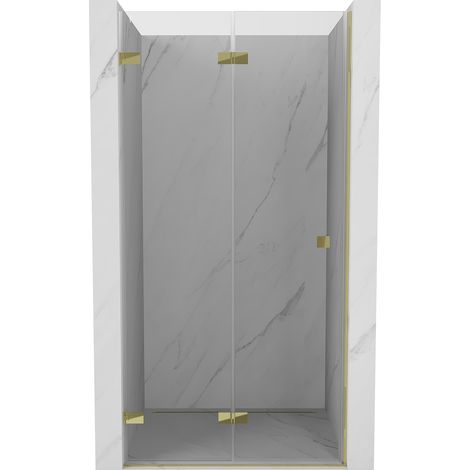 Mexen Lunar-F porte de douche pliante gauche 50 cm, transparent, doré - 836-050-000-50-00-L (1/3)