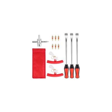 13 Pièces Démonte Pneu Outil - Levier Démonte Pneu Moto et Voiture 30,5 cm avec Protège-Jantes et Valves pour Moto, Vélo, Auto (1/5)