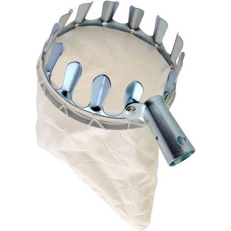 Cueille-fruits métal avec sac, pour pommes agrumes poires oranges pêches petits fruits (perche non incluse)