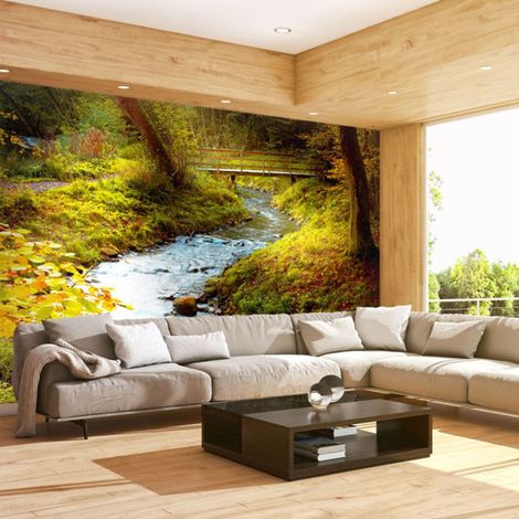 Papier Peint "Ruisseau Lever de Soleil" 154 x 200 cm (1/2)