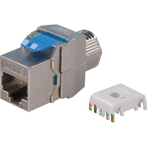 Keystone cat.8 stp jack schermato, montaggio senza attrezzi, supporto di larghezze di banda di 2000 mhz con lunghezza di canale fino a 30 m (1/4)