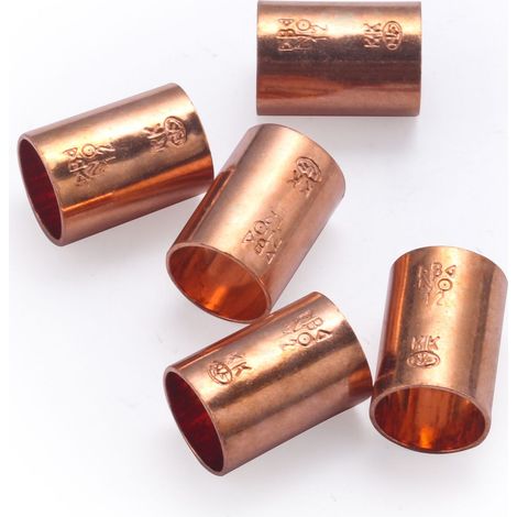 Manguito Doble Hembra Igual de Cobre a Soldar QUICK PLOMBERIE - Ø12 x5 unidades