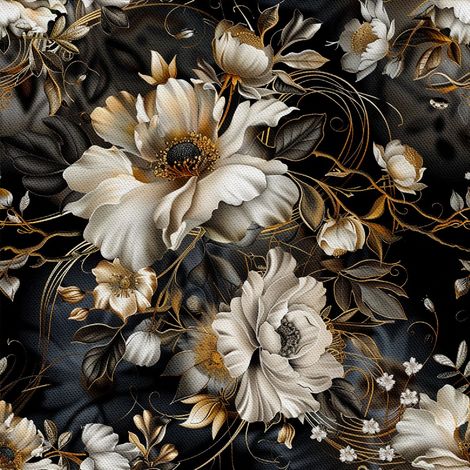 Tissu décoratif d'extérieur Oxford - Motif Fleurs I DX5183 (1/5)