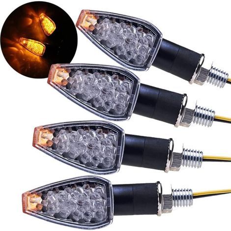 1 pezzo Indicatori di direzione per moto 14 LED Luci indicatori di direzione 12V Impermeabili Universali Indicatore lampeggiante a scorrimento per moto e scooter (1/4)
