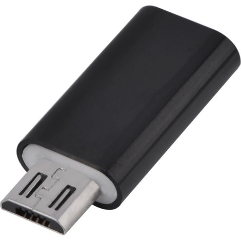 Adaptateur Micro USB Mâle vers USB-C Femelle 3.0 pour Charge et Synchronisation Android (Noir) (1/5)