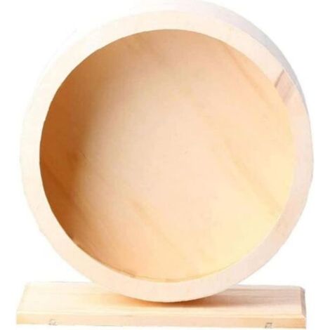 Roue Hamster, Roue Hamster Silencieux Roue Bois Hamster Roue pour gerbilles Chinchillas Roue pour Petit Rongeur (S)