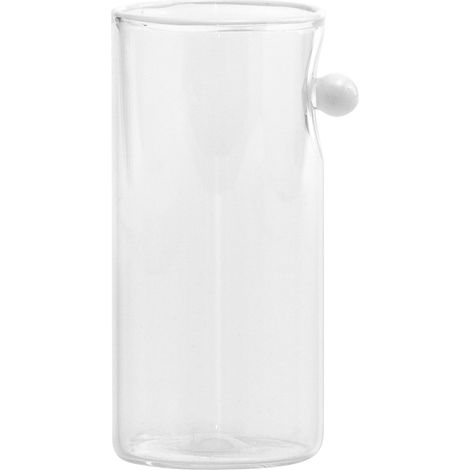 Zafferano Oyster Lot De 4 Gobelets Hauts En Verre Borosilicaté Soufflé À La Main Avec Perle Blanche, Design Moderne Raffiné, Transparent (142) (1/4)