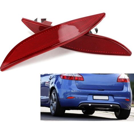 1 Paire de Lampes de Réflecteur de Pare-Chocs Arrière Gauche Droite,265650004R pour RENAULT MEGANE MK3 2008-2016/Fluence 2010-2016 (1/4)