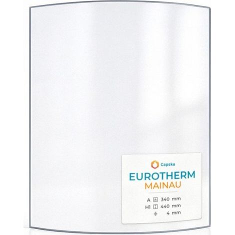 Vitre Eurotherm MAINAU - Verre Courbe pour poêle à bois - 340 x 440 mm (A x H) - 4 mm