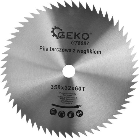 Lame de scie circulaire geko 350x32x60T 60 dents carbure