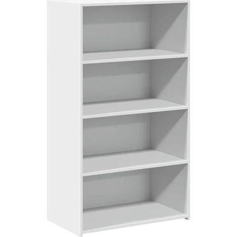 Buffet de Cuisine Blanc 70x41x124 cm, Meuble Rangement Haut en Bois d'Ingénierie avec Portes et Étagères, Armoire de Stockage Moderne pour Salon ou Salle à Manger (1/5)