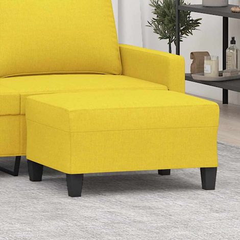 vidaXL Reposapiés de tela amarillo claro 70x55x41 cm (1/5)