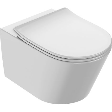 Pack wandhängendes WC ohne Flansch BASTILLE verkleidet, mit weißer WC-Sitz - JACOB DELAFON - EDAB134-00 (1/2)