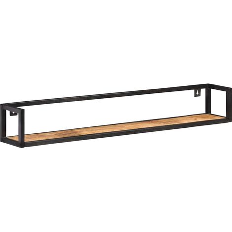 vidaXL Estantes de pared 2 unidades 120 cm madera de mango rugosa (1/2)