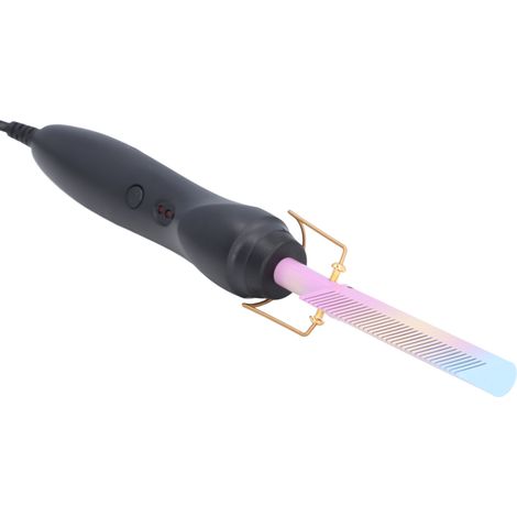 Glätteisen für trockenes und nasses Haar 120-240V, beheizter Glättkamm und Haarwellengerät für zu Hause, Lockenstab mit EU-Stecker, Heißbürste zum Stylen. (1/5)