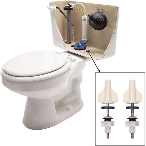 Befestigungsschrauben für geteilte Toilettenspülkästen Toilettenverriegelungsschrauben Gummiring Zubehör für hydraulische Toiletten (1/2)