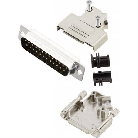 MH Connectors MHD45ZK25-DM25P-K KIT connettori maschio SUB-D 45 ° Numero Poli (num): 25 Punte a saldare 1 pz. (1/2)