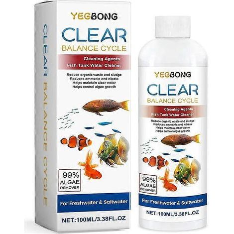 Nettoyant puissant pour eau d'aquarium 100 ml, agent clarifiant pour eau d'aquarium (1/5)