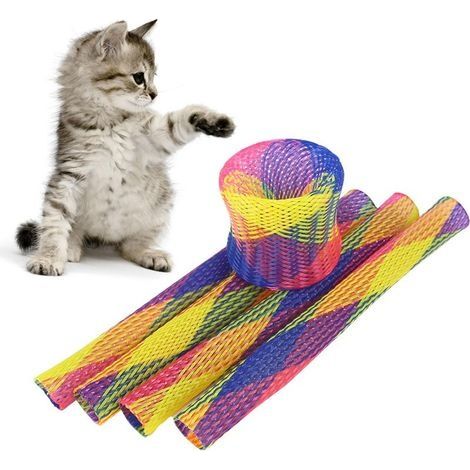 Muelle Colorido Juguete, 18 Piezas Juguetes para Gato con Muelles para Gato Interactivos Duraderos para Gato Gatito Mascotas Regalo de Novedad (1/4)