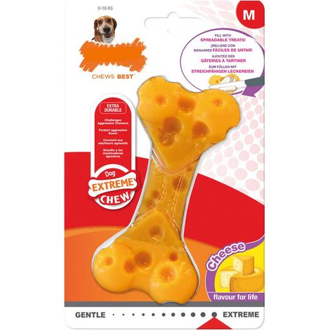 Giocattolo da mordere per cani Nylabone Dura Chew Formaggio Taglia M Nylon