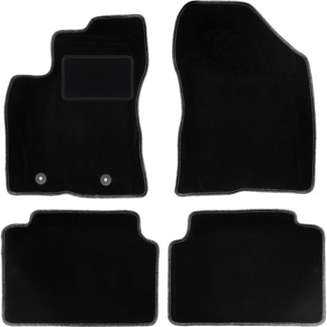 Tappetini auto in velluto nero per: Toyota Avensis III T27 station wagon, berlina, liftback (2009-2013) (1/5)