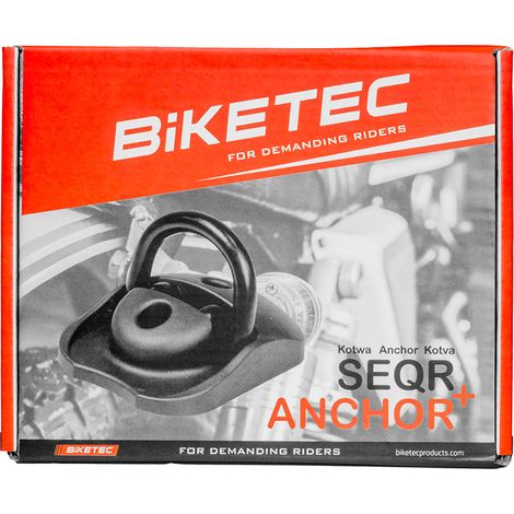 Support de sécurité BIKETEC SEQR (ancrage) 135 mm x 116 mm, 3 clés, chape de 14 mm (boulons d'ancrage inclus) (1/3)