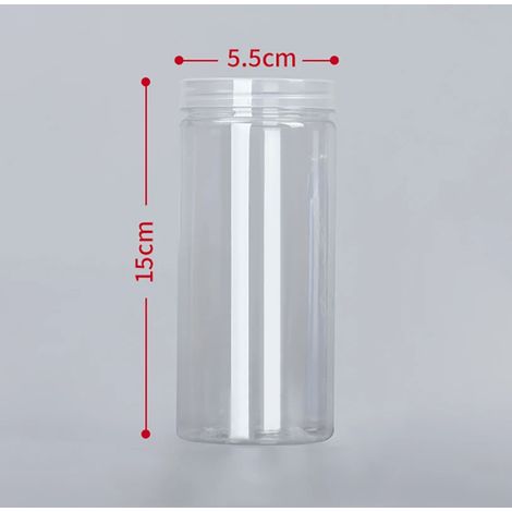 (F-310ml)1 bouteille d'emballage en plastique PET transparente vide avec fermeture hermétique, type seau circulaire, bocal à biscuits, boîte de conservation alimentaire scellée, récipient de stockage (1/5)