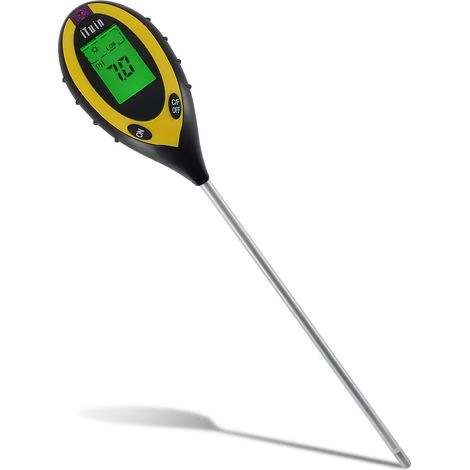 in 1 Boden-pH-Meter Garten Rasen Bodenfeuchtigkeitsmesser Sonnenlicht Temperatur Feuchtigkeitstester Pflanzenwassermonitor