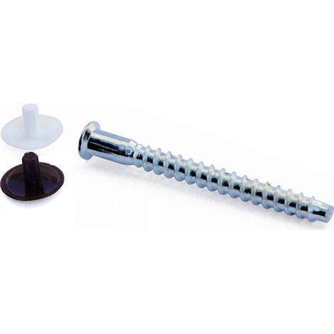 Viti di collegamento impronta esagonale + tappi - Ø 7 x 38 mm. - 16 pz.