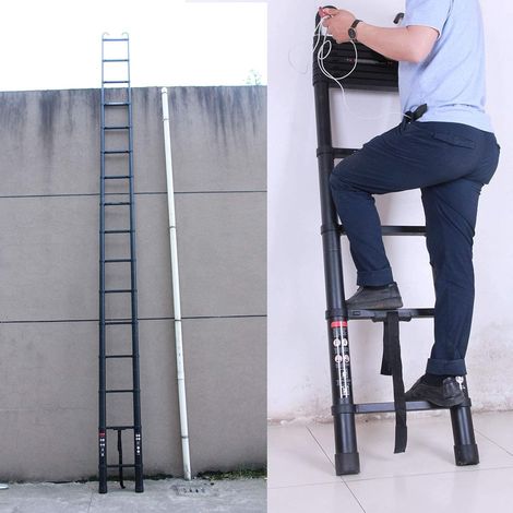 Échelle télescopique en aluminium escamotable 6.2m haute échelle pliante, capacité de charge 150kg (1/5)