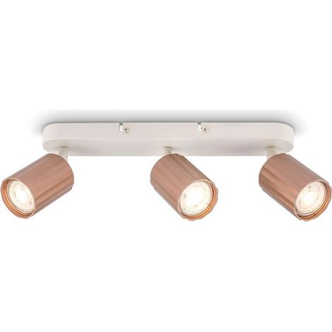 Barra de luz Briloner Skaft 3xGU10 color caffè 32,5 x 5,5 x 12,5 cm
