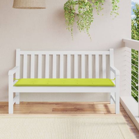 Coussin d'assise confortable pour banc de jardin vert brillant 150x50x3cm tissu oxford -FV97986 (1/5)