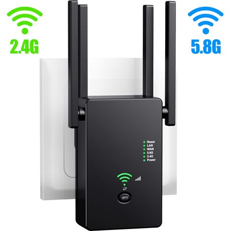 Répéteur WiFi 6 AX1500 - 185m² - Double Bande - Port Gigabit - 40 Appareils (1/5)