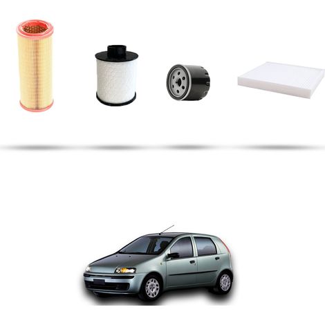 Kit tagliando 4 filtri compatibile con Fiat Punto II 1.9 JTD 74kw dal 2003 (1/5)