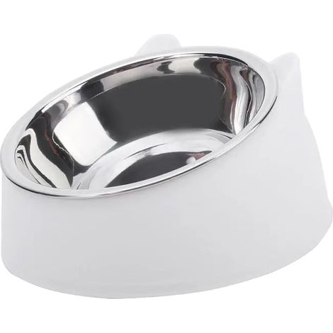 Futtergeschirre, Edelstahl, Ergonomisches Design, Weiß 2 Stück (1/2)