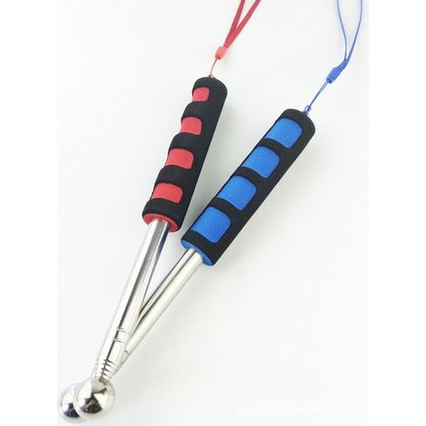 2 bâtons de 115 cm de long, un marteau à tambour creux pour la détection sonore, une perche télescopique renforcée et pliable pour l'inspection des maisons (1/5)