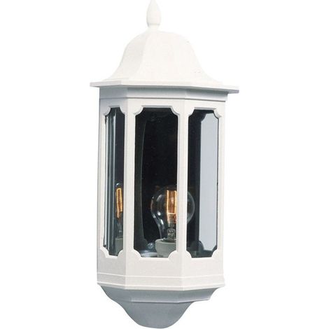 Konstsmide Pallas Applique Murale Extérieure Lanterne Classique - Blanc Mat, IP23 (1/3)