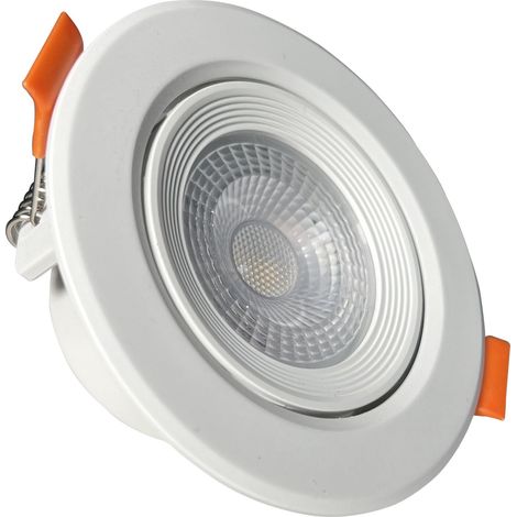 Europalamp – Spot LED encastrable rond 5W – Blanc chaud 3000K – Économie d'énergie jusqu'à 80% – Installation facile dans faux-plafonds (1/4)