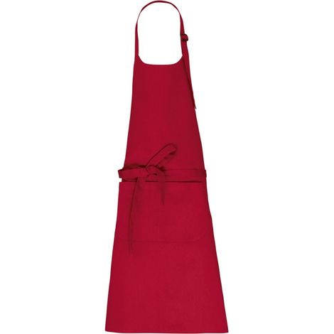 Grembiule con tasca in cotone biologico KARIBAN Rosso Unico