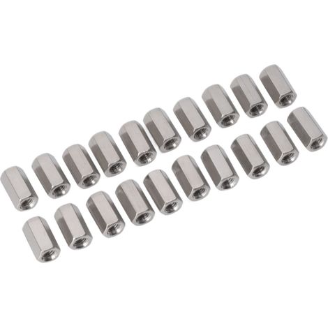 Écrous de raccord M5 argentés, lot de 20 pièces en acier inoxydable, kit de visserie pour décoration intérieure (1/5)