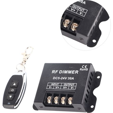Variateur RF, réglage sans fil de la luminosité, télécommande pour équipements électriques, 5-24 V 30 A
