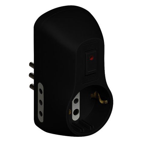 bticino 3610GB adaptador de enchufe eléctrico Negro