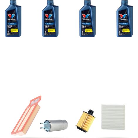 Kit tagliando 4 FILTRI e 4L OLIO compatibile con Alfa Romeo Mito (955) 1,3 jtdm 62kw dal 2011 (1/5)